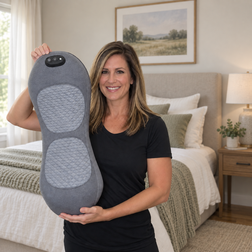 Model shown with the Lumbrace massager